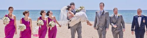 wedding beach bride