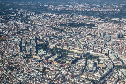 vienna aerial view city