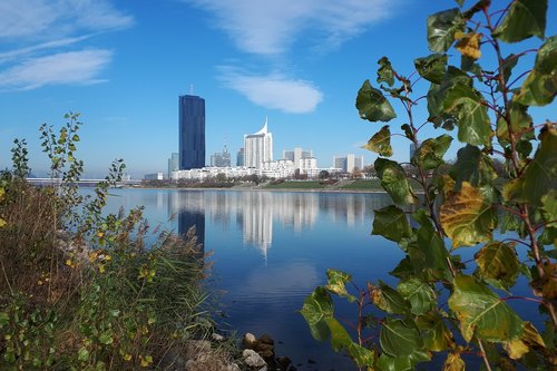 vienna  danube  autumn