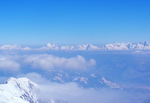 view kitzbühel alps above the clouds