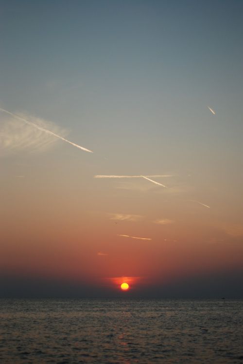 view sea sunset