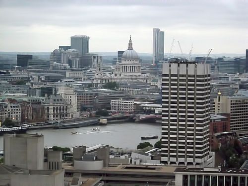 view buildings river