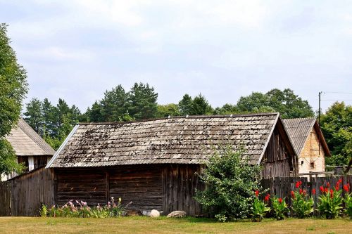 view wooden architecture village