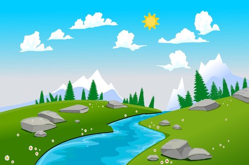 view  landscape  the cartoon