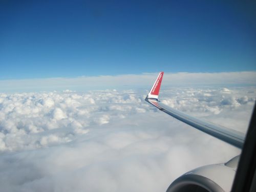 view from plane sky clouds