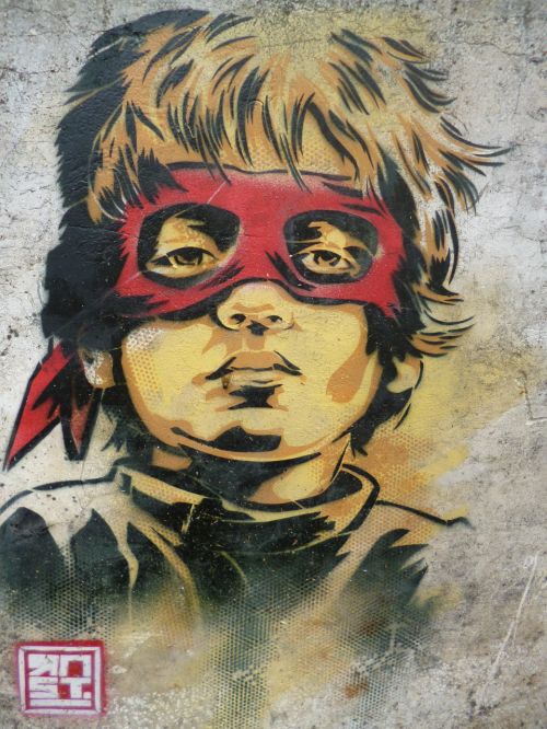 vigilante child street art