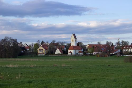 village upper swabia landscape