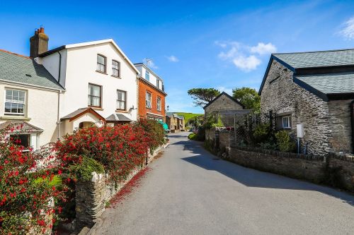 village seaside area street