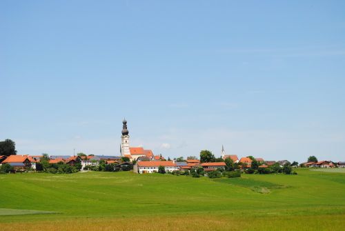village upper bavaria meadow