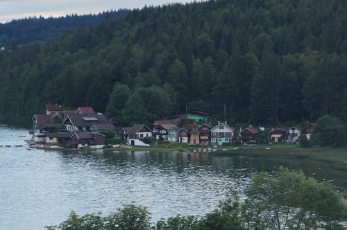 village  lake  nature