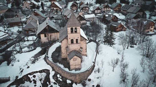 village  church  landscape