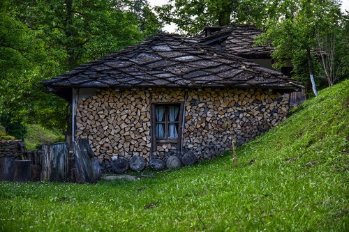 village  house  building