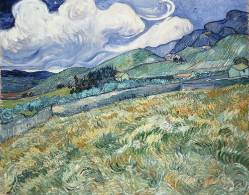 vincent van gogh mountains houses