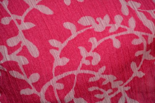Vine Flower Pattern Pink Background