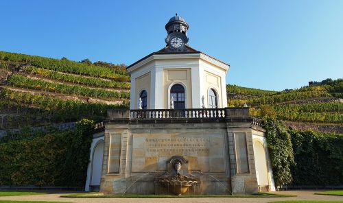 vineyard winegrower's house fountain