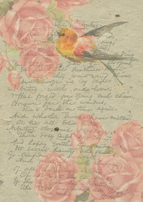 vintage rose letter