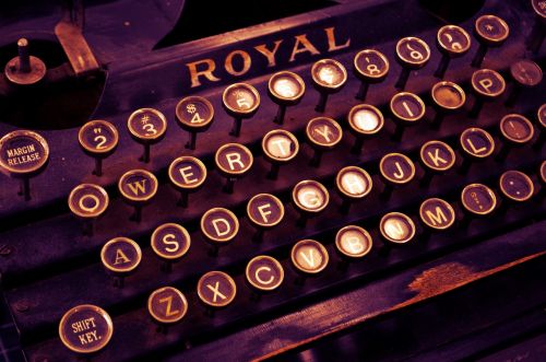 vintage typewriter write