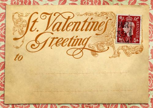 vintage valentine's day greeting card