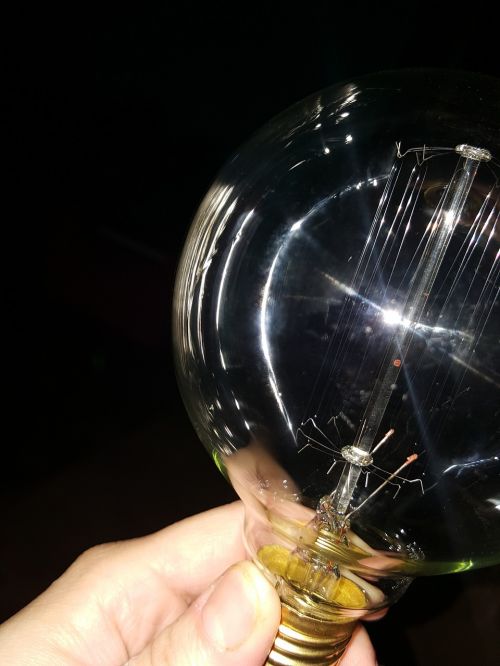 vintage lightbulb glass