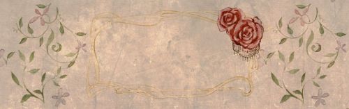 vintage rose banner