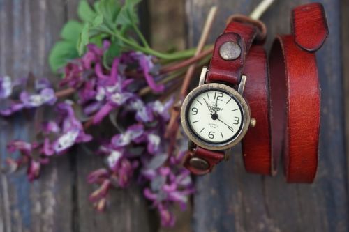 vintage red watch