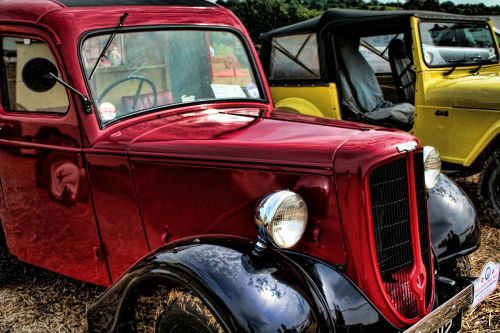 vintage cars red