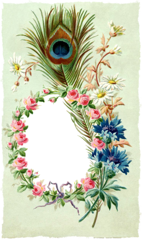 vintage frame floral