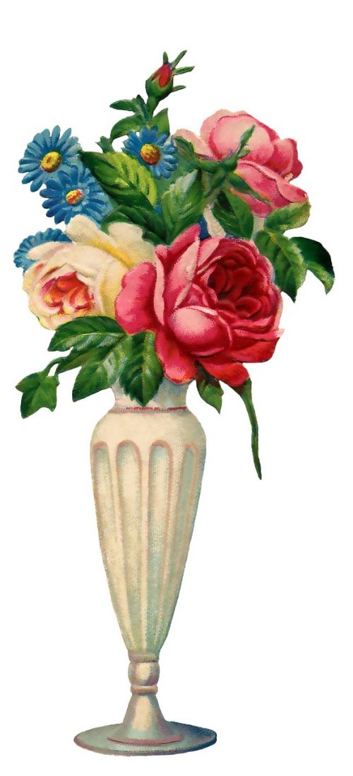 vintage flowers vase