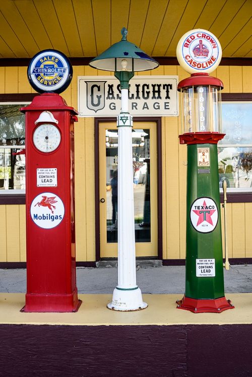 vintage gas pumps retro