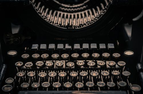 vintage typewriter letters