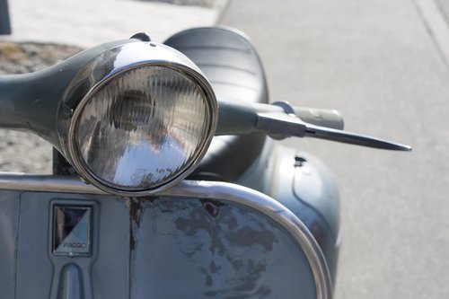 vintage  vespa  motor scooter