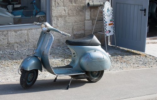 vintage  vespa  motor scooter