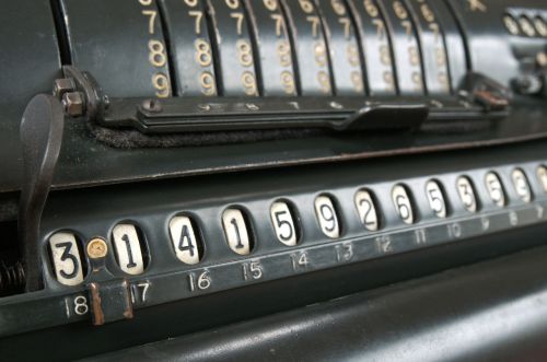 vintage calculator pi