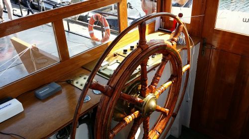 steering wheel boat rudder