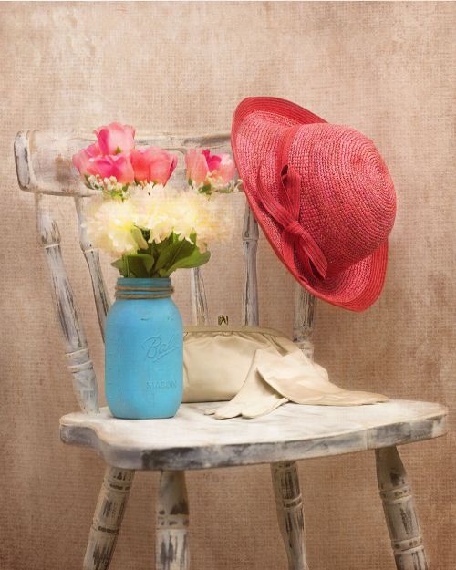 vintage hat flowers