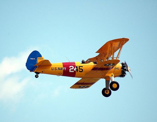 vintage aircraft flying flight