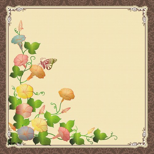 vintage background with flowers  scrapbook paper  floral
