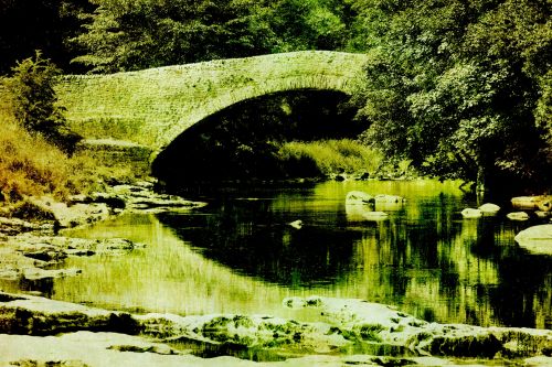 Vintage Bridge And River