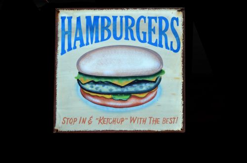 Vintage Hamburger Sign