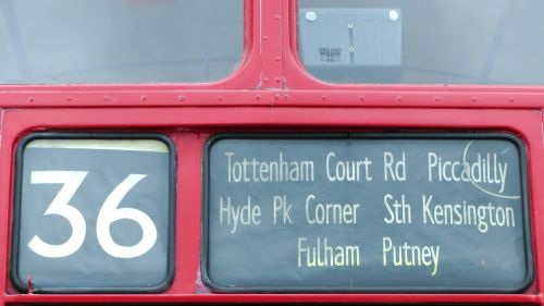 Vintage London Bus Routes