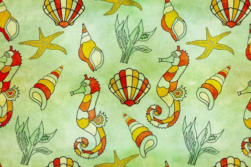 Vintage Sea Life Wallpaper