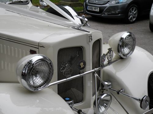 Vintage Wedding Car Closeup