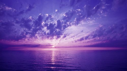 violet sunset sky