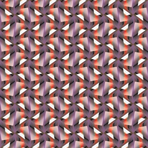 Violet Orange Triangles Pattern