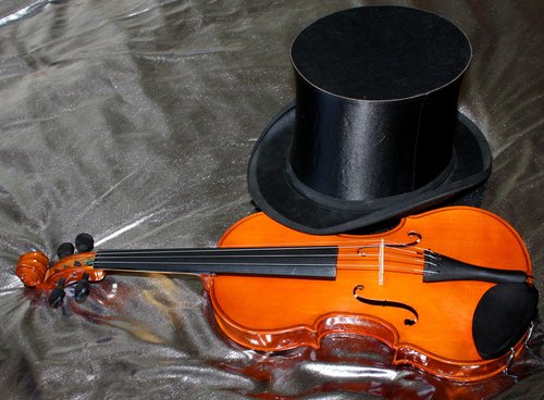 violin  top hat  instrument