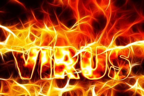 virus fire flame