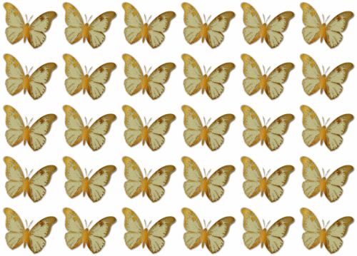 Butterflies Gold Green