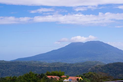 volcano green forest