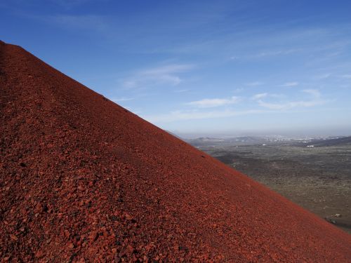 volcano lanzarote red earth
