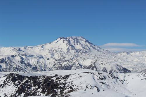 volcano snow landscape